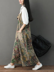 Vintage Loose Printed Wide Leg Pants