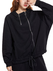 Loose Casual Zipper Hoodie Sweatshirt