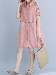 Casual Cotton Shirt Dress