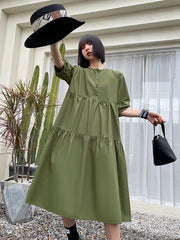 Vest Top And Round Neck Shirt Dress Two Piece Siuts