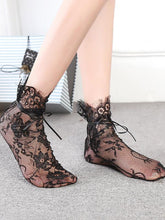 Vintage Lacy Mesh Hollow Mid-calf Length Socks