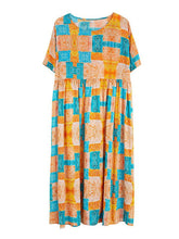 Original Printed Round-Neck Short Sleeve Dress