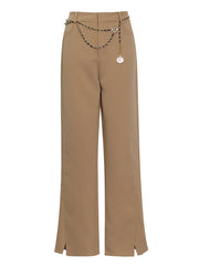 Urban Split High Waisted Solid Pants
