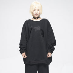 Oversize Embroidered Long-Sleeved Sweatshirt