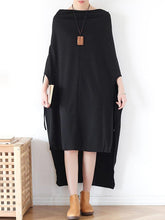 Loose Batwings Sleeves Irregular Long Shirt