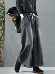 Super Loose Wide-leg Lace-up Pants