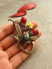 Vintage Flower Brooch&Necklace