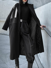 Split-Joint Color-Block Thick Coat