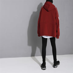 Women Drawstring Loose Pullover Sweatshirt