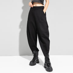 High Waist Slim Tapered Harem Pants