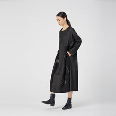 Original Design Color-Block Irregular Splicing Midi Dress