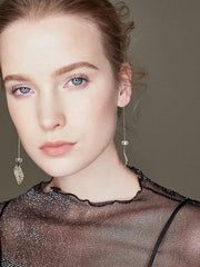 Simple Fresh Leaf Long Earring