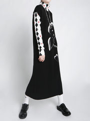 Women Printed Over Knee Straight Sleeveless Dress