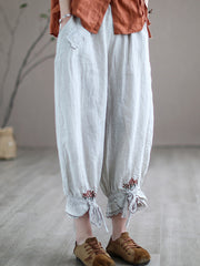 Loose Retro Harem Lace Leg Casual Pants