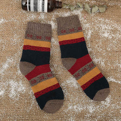 Vintage Striped Print Socks
