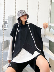 Women Sleeveless Sweater Shorts Two-Piece Suit