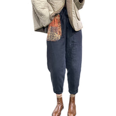 Retro Patchwork Loose Harem Pants