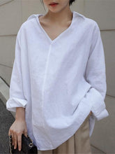 Loose Cropped V-Neck Comfortable Blouses