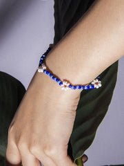 Boho Chic Rainbow Flower Beaded Bracelet