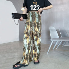 Tie-Dyed High Waists And Wide Legs Pants