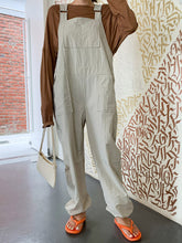 Loose Casual Solid Color Strap Jumpsuit