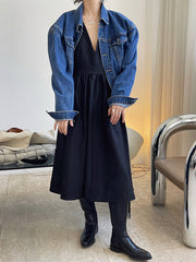 V-Collar High Waist Loose Thin Sleeveless Dress