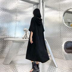 Irregular Design Cat Printed Midi Dress