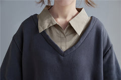 False Two Lapel Embroidered Shirt