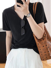 Casual Simple Solid-Color Comfortable T-Shirt