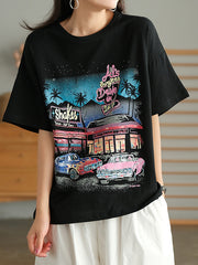 Personalized Loose Simple Casual Printed T-Shirt