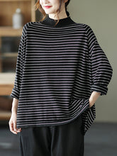 Striped Half Neck Sweater
