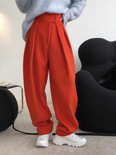Women Solid Color Loose Casual Pants