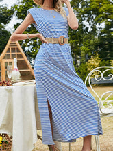 Sleeveless Striped Slim Casual Dress