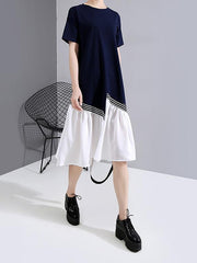 Original Cropped Split-Joint Dress