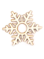Hollow Christmas Snowflake Wood Piece For DIY Craft
