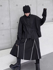Loose Irregular Solid Color Long Sleeve Shirt