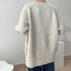 Women Solid Color Round Neck Loose Bottoming Shirt