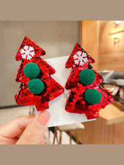 1Pair Christmas Sequined Hair Clip