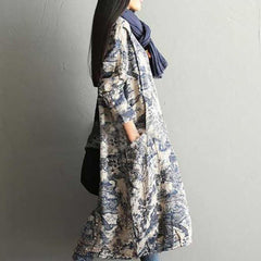 Retro Chinese Style Loose Print Dress