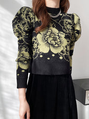 Women Retro Pullover Casual Sweater