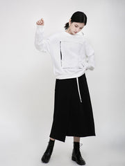 Women Casual Slit High Waist Skirt