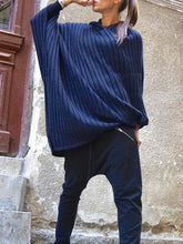 Women Irregular Hooded Pullover Sweater