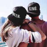 1PC KING QUEEN Embroidered Caps Lover Men Women