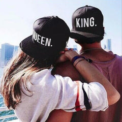 1PC KING QUEEN Embroidered Caps Lover Men Women