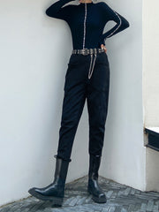 Women High Rise Straight Leg Jeans