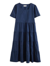Original Solid Round-Neck Dress