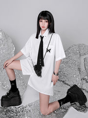 Original Butterfly Embroidery Shirt Blouse Tops