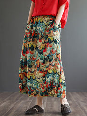 Original Elasticity Waist Floral Skirt