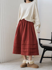 Temperament High Waist Flower Bud Design Padded Skirt