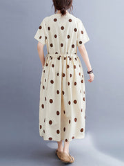 Original Polka-Dot V-Neck Dress